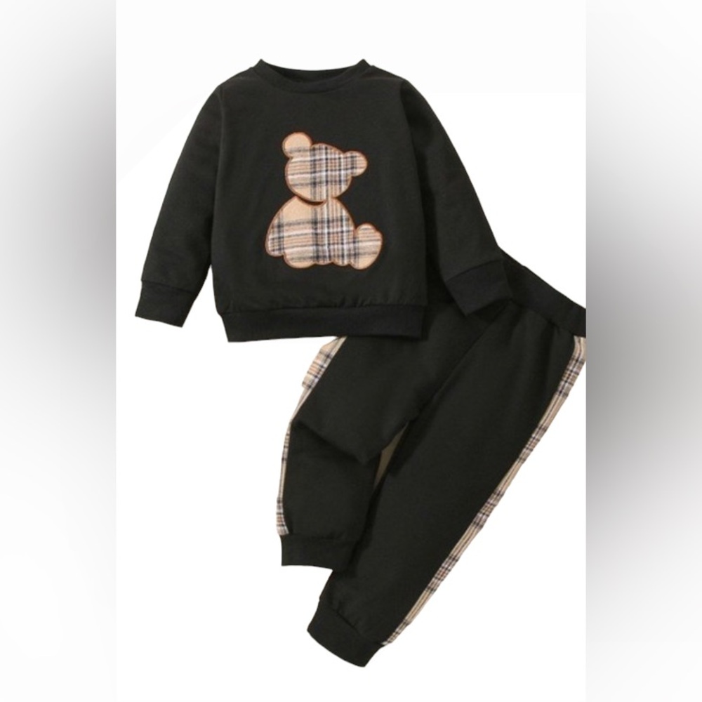 Beary Style Embroidered Long-Sleeve Sweatshirt with matching Pants